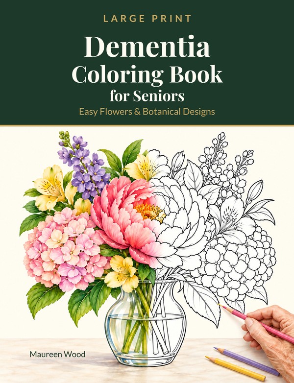 Flower coloring book cover
